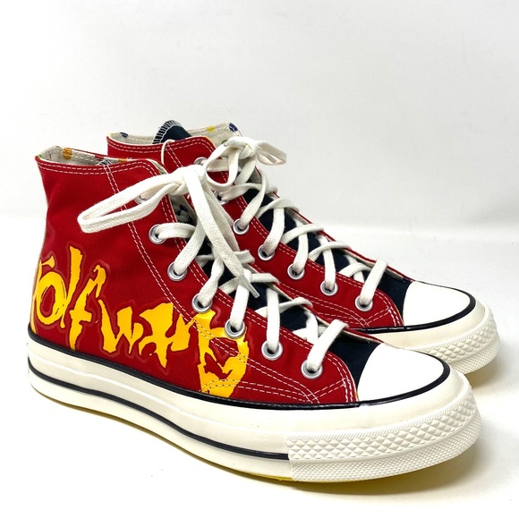 Converse Chuck 70 Golf Red Orange Canvas Shoes Skate Women Custom A04325C-WBRBW - Picture 2 of 11